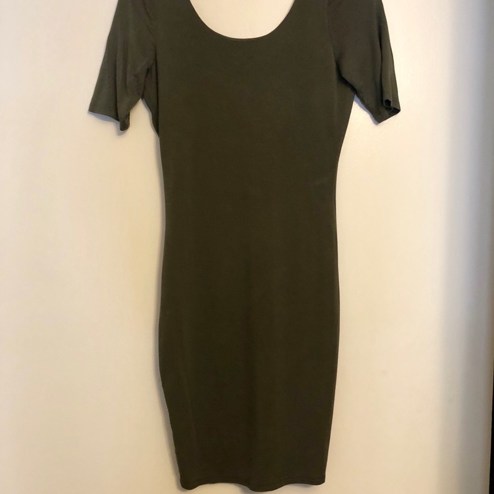 Lulu’s Army Green Backless Dress